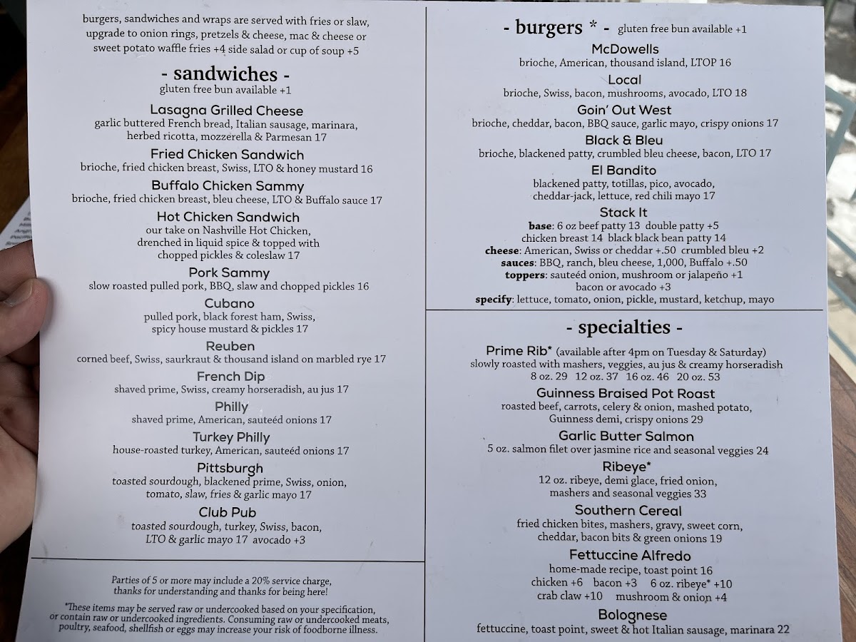 Menu Old Town Pub & Restaurant-4